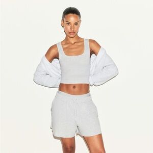 Skims cotton jersey classic short 
Color light heather grey